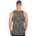 Military Tiger Stripe Camouflage Print Men's Tank Top