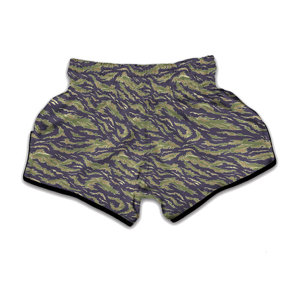 Military Tiger Stripe Camouflage Print Muay Thai Boxing Shorts