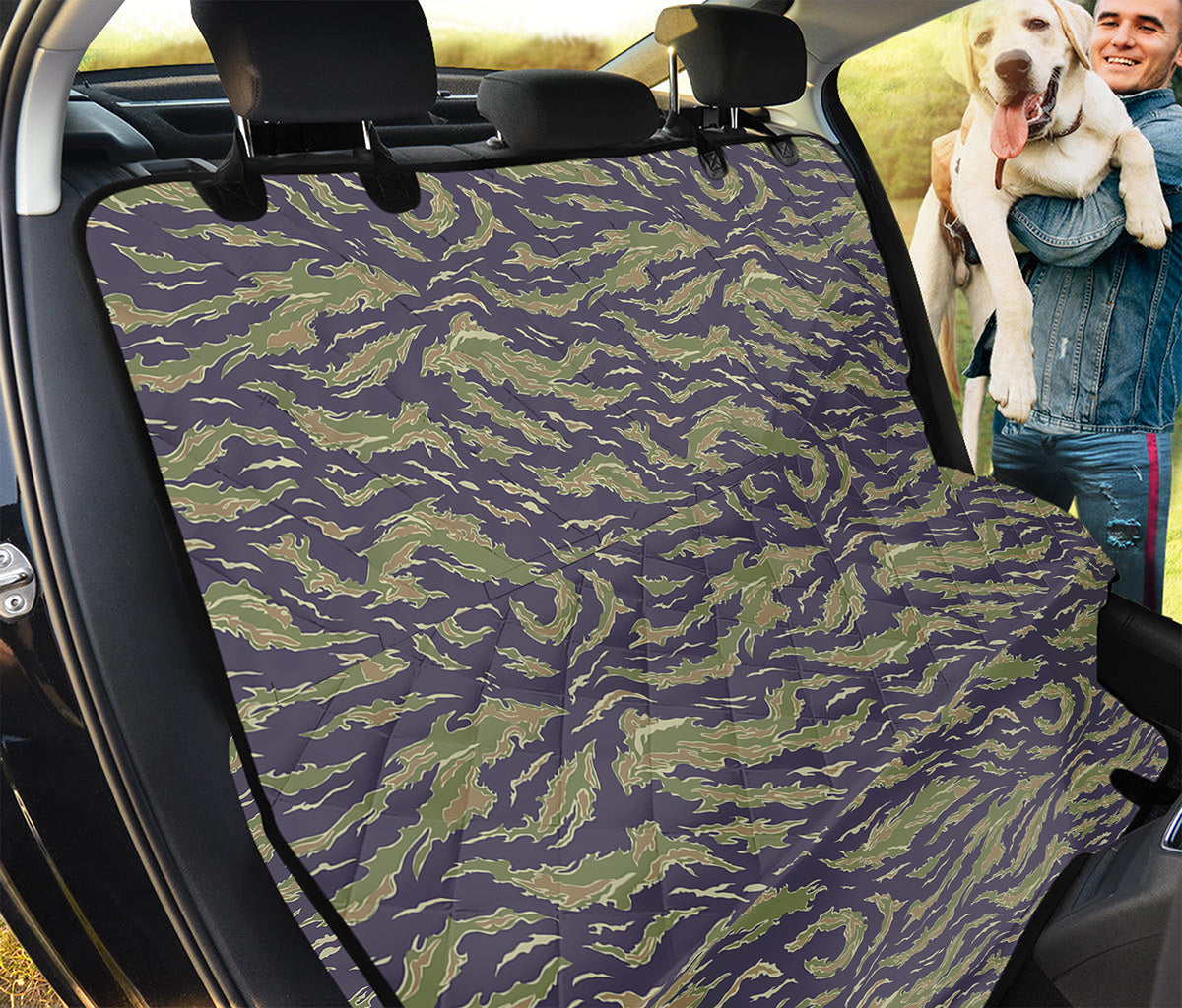 Military Tiger Stripe Camouflage Print Pet Car Back Seat Cover