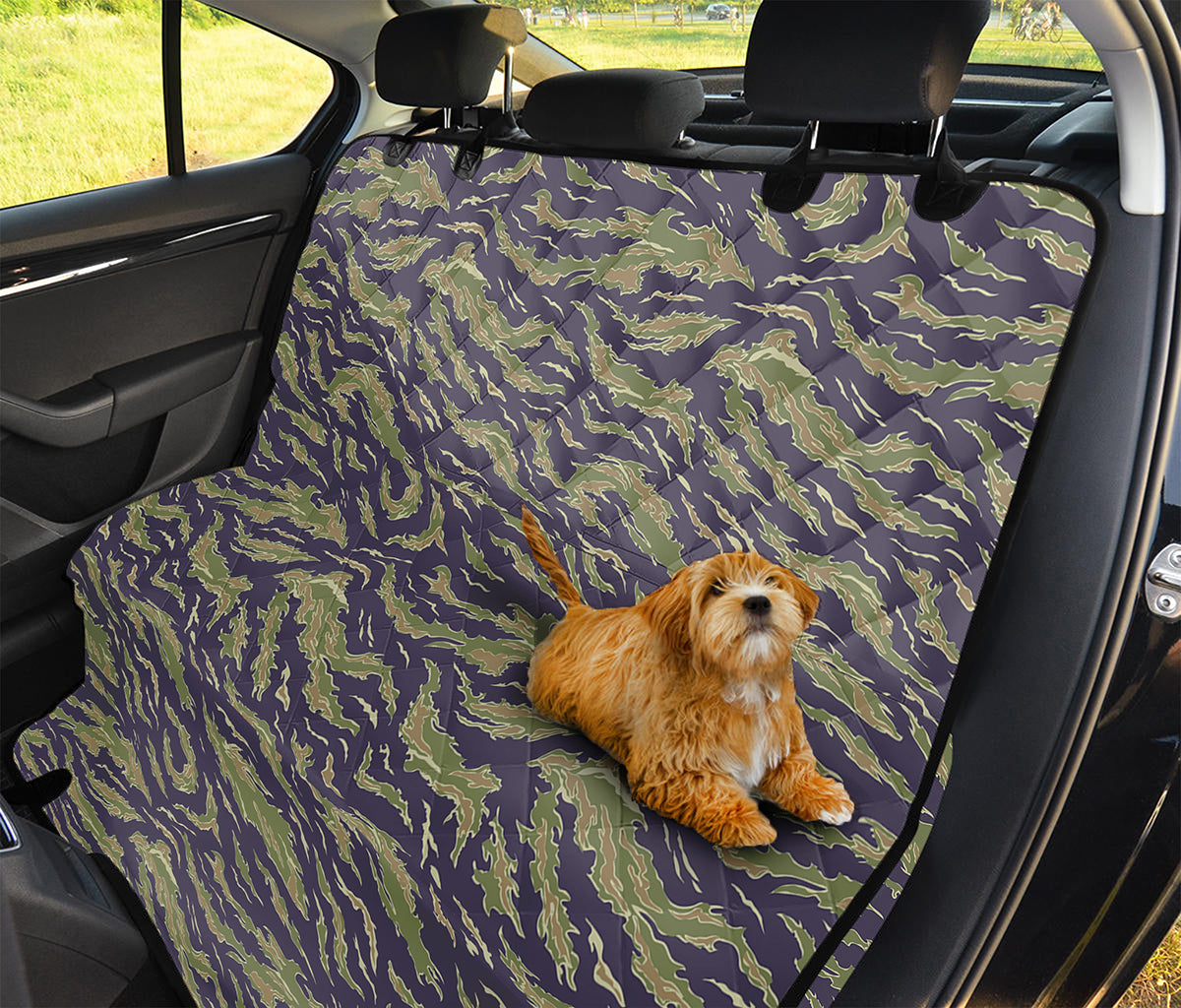 Military Tiger Stripe Camouflage Print Pet Car Back Seat Cover