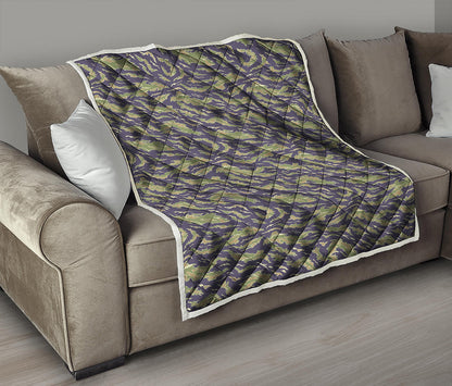 Military Tiger Stripe Camouflage Print Quilt