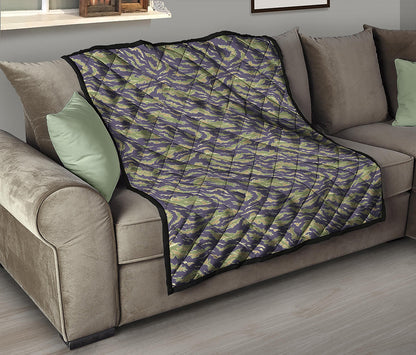 Military Tiger Stripe Camouflage Print Quilt