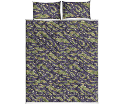 Military Tiger Stripe Camouflage Print Quilt Bed Set