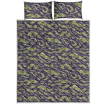 Military Tiger Stripe Camouflage Print Quilt Bed Set