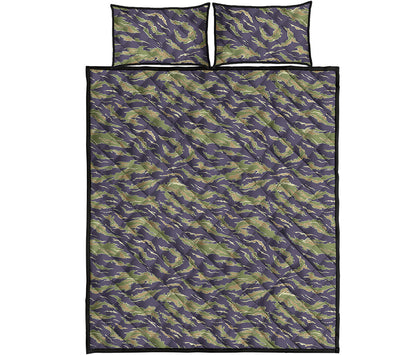 Military Tiger Stripe Camouflage Print Quilt Bed Set