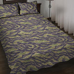 Military Tiger Stripe Camouflage Print Quilt Bed Set