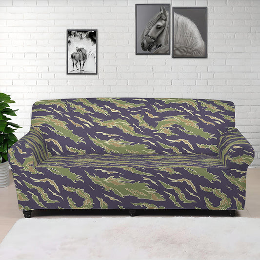 Military Tiger Stripe Camouflage Print Sofa Cover