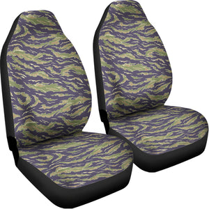 Military Tiger Stripe Camouflage Print Universal Fit Car Seat Covers