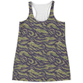 Military Tiger Stripe Camouflage Print Women's Racerback Tank Top