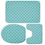 Milk And Cookies Pattern Print 3 Piece Bath Mat Set