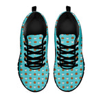 Milk And Cookies Pattern Print Black Sneakers