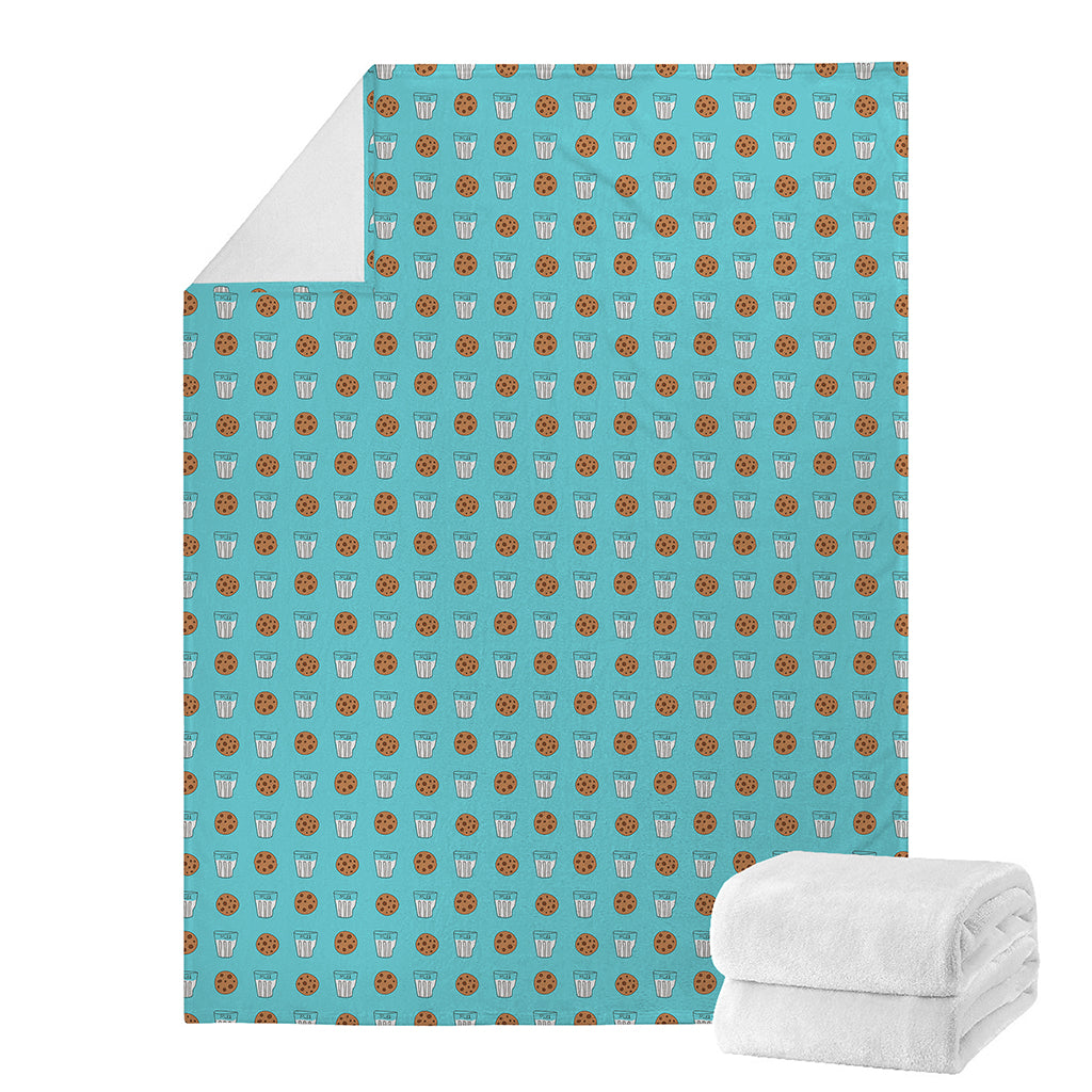 Milk And Cookies Pattern Print Blanket