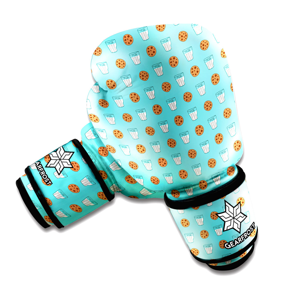 Milk And Cookies Pattern Print Boxing Gloves