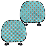 Milk And Cookies Pattern Print Car Headrest Covers