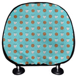 Milk And Cookies Pattern Print Car Headrest Covers