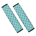 Milk And Cookies Pattern Print Car Seat Belt Covers