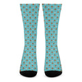 Milk And Cookies Pattern Print Crew Socks