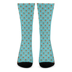 Milk And Cookies Pattern Print Crew Socks