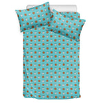 Milk And Cookies Pattern Print Duvet Cover Bedding Set