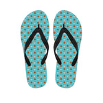 Milk And Cookies Pattern Print Flip Flops
