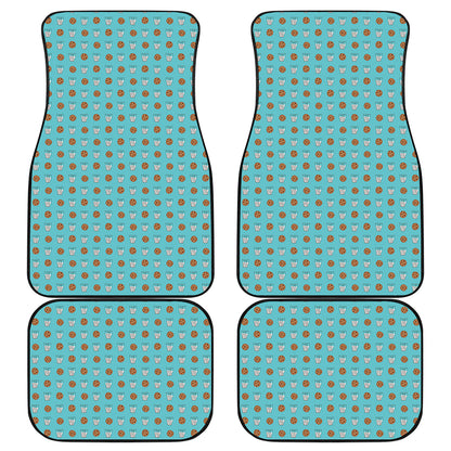 Milk And Cookies Pattern Print Front and Back Car Floor Mats