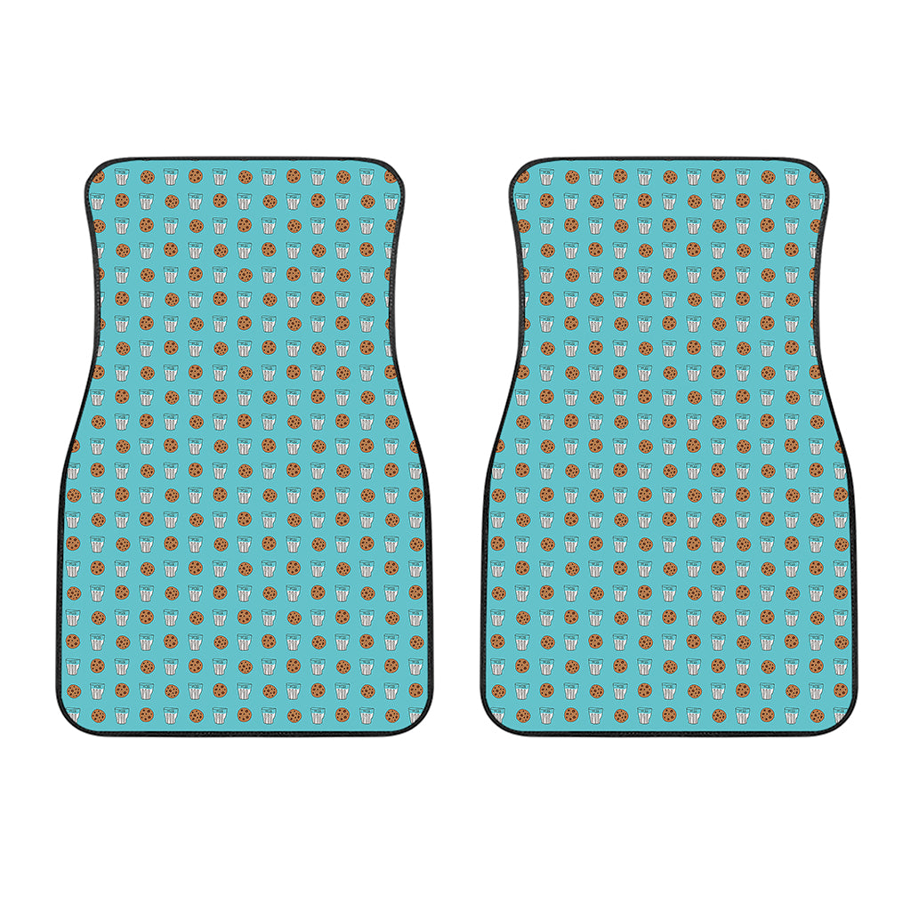 Milk And Cookies Pattern Print Front Car Floor Mats