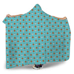 Milk And Cookies Pattern Print Hooded Blanket
