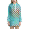 Milk And Cookies Pattern Print Pullover Hoodie Dress