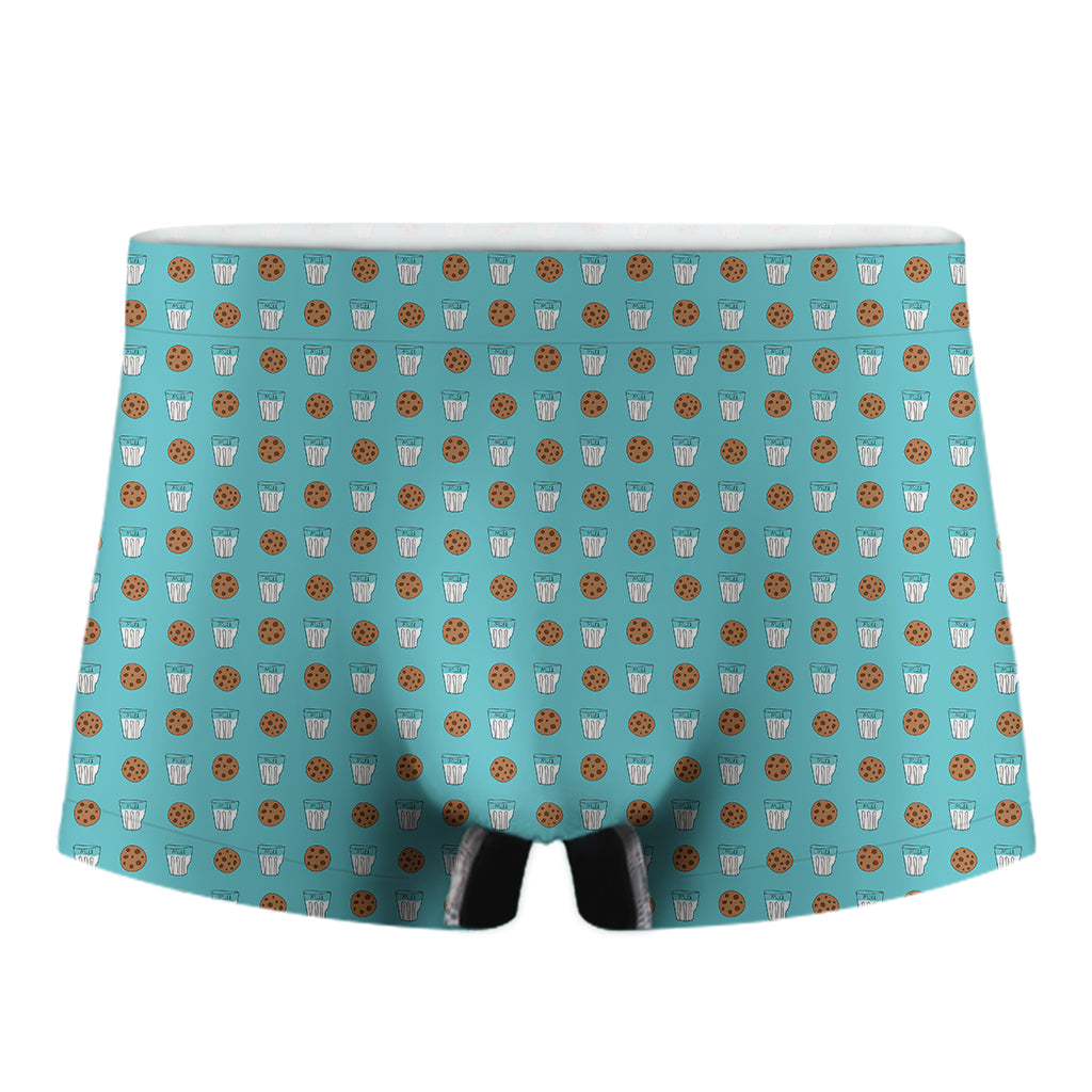 Milk And Cookies Pattern Print Men's Boxer Briefs