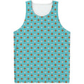 Milk And Cookies Pattern Print Men's Tank Top
