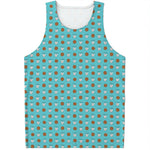 Milk And Cookies Pattern Print Men's Tank Top