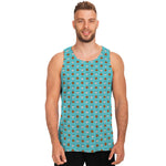 Milk And Cookies Pattern Print Men's Tank Top