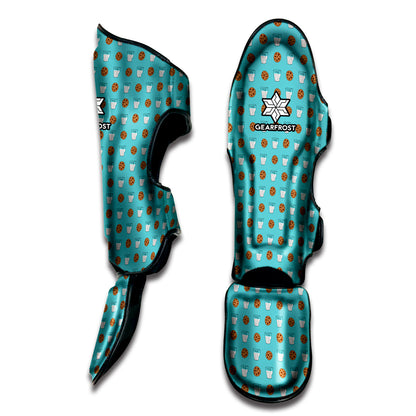 Milk And Cookies Pattern Print Muay Thai Shin Guard
