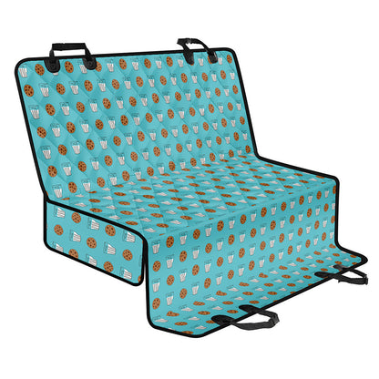 Milk And Cookies Pattern Print Pet Car Back Seat Cover