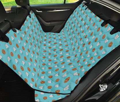 Milk And Cookies Pattern Print Pet Car Back Seat Cover