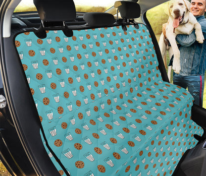 Milk And Cookies Pattern Print Pet Car Back Seat Cover