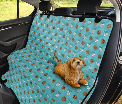 Milk And Cookies Pattern Print Pet Car Back Seat Cover