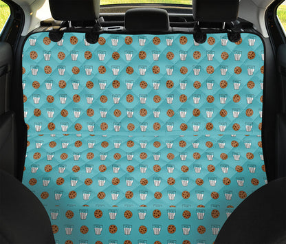 Milk And Cookies Pattern Print Pet Car Back Seat Cover