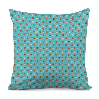 Milk And Cookies Pattern Print Pillow Cover