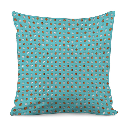 Milk And Cookies Pattern Print Pillow Cover