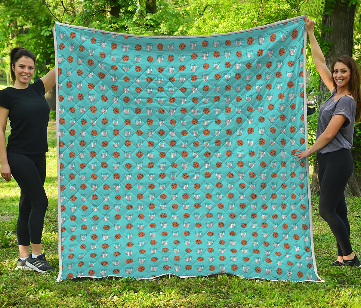Milk And Cookies Pattern Print Quilt