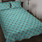 Milk And Cookies Pattern Print Quilt Bed Set