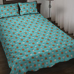 Milk And Cookies Pattern Print Quilt Bed Set