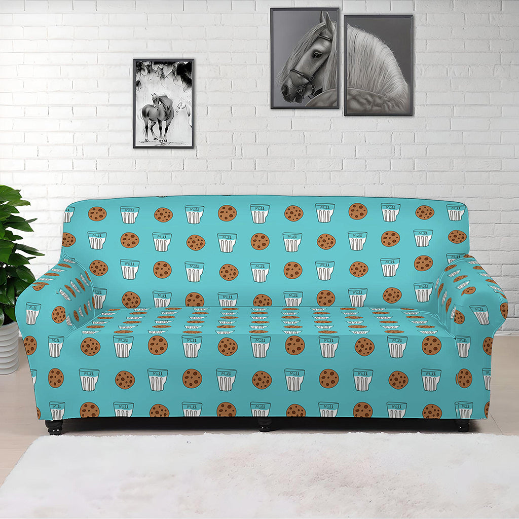 Milk And Cookies Pattern Print Sofa Cover