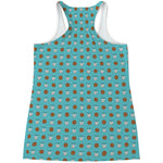 Milk And Cookies Pattern Print Women's Racerback Tank Top