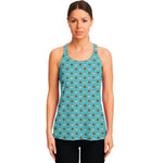 Milk And Cookies Pattern Print Women's Racerback Tank Top
