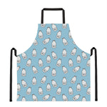 Milk Bottle Cartoon Pattern Print Apron