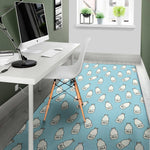 Milk Bottle Cartoon Pattern Print Area Rug