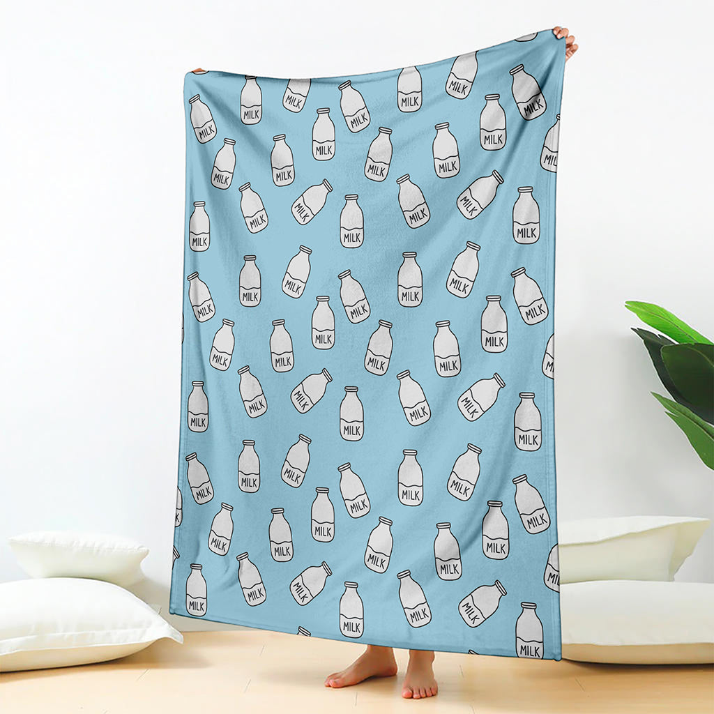 Milk Bottle Cartoon Pattern Print Blanket