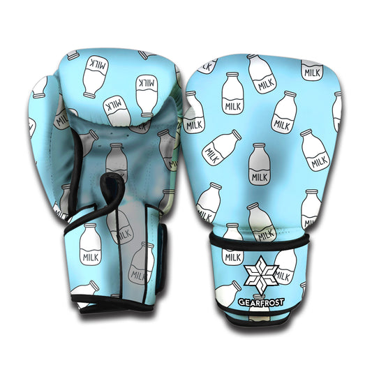 Milk Bottle Cartoon Pattern Print Boxing Gloves